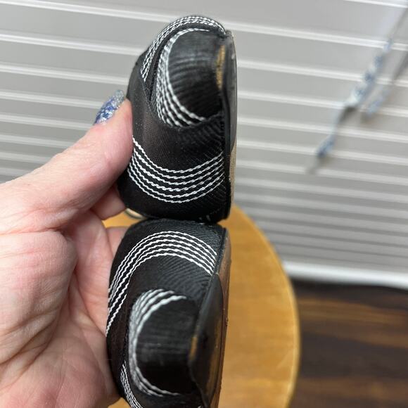 L. K. Bennett Dale Stripe Grosgrain Black & White Flats Size 37=6.5 - Picture 4 of 9